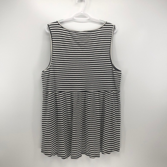 Torrid stripped tank top hi lo ribbed black white - Picture 3 of 4